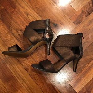 Donald J. Pliner Bronze Heels - Basically new!!!